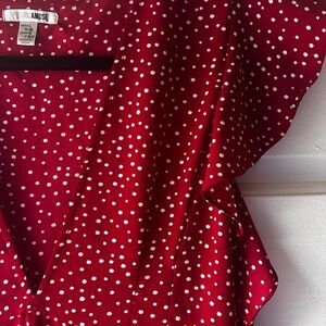 Amuse Society Red Polka Dot Maxi Dress